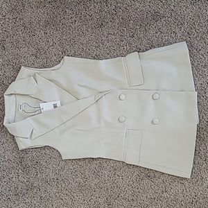 Jason Wu sz XS Cream Faux Leather Vest